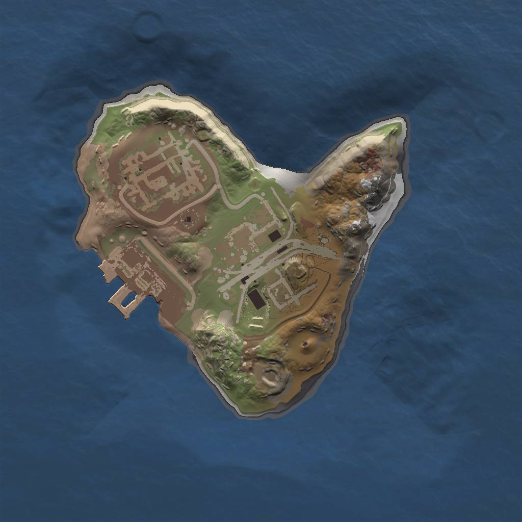 Rust Map: Procedural Map, Size: 1200, Seed: 987544, 5 Monuments