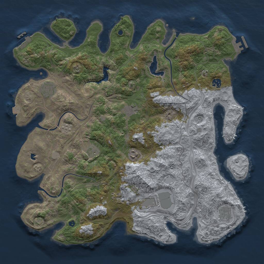 Rust Map: Procedural Map, Size: 4250, Seed: 74728546, 15 Monuments