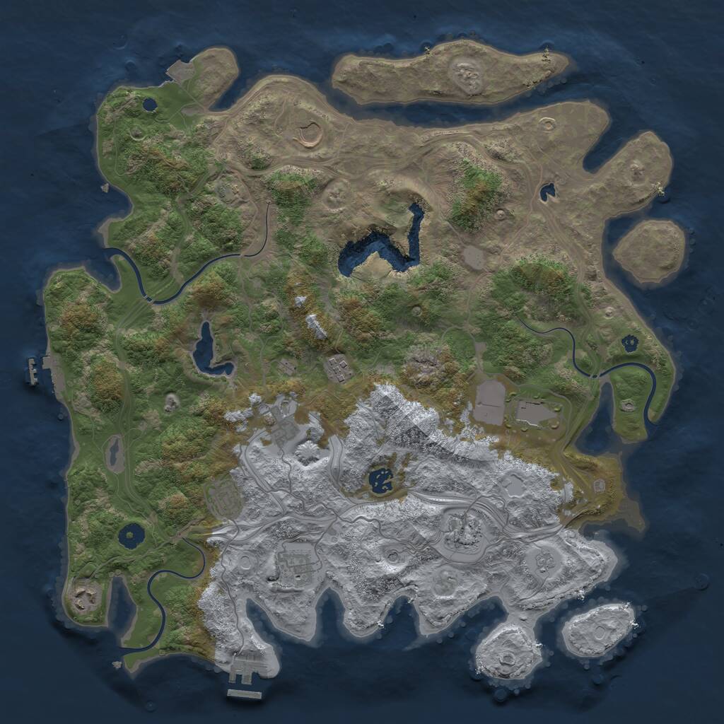 Rust Map: Procedural Map, Size: 4300, Seed: 50, 15 Monuments