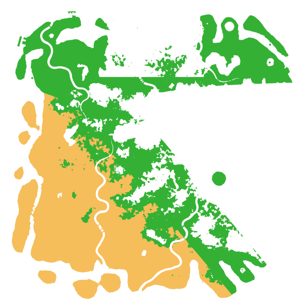 Biome Rust Map: Procedural Map, Size: 6000, Seed: 19770210
