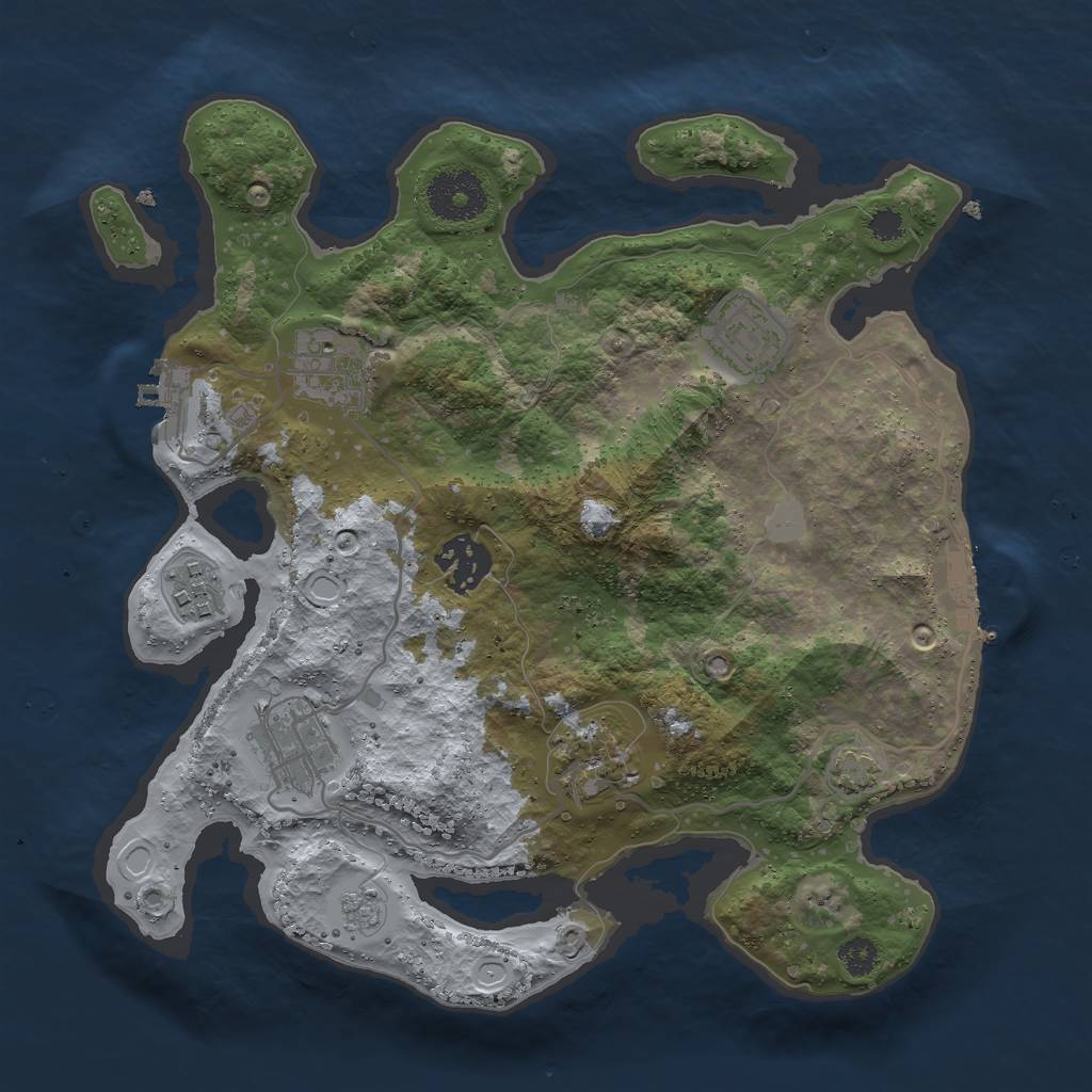 Rust Map: Procedural Map, Size: 2950, Seed: 49000, 13 Monuments