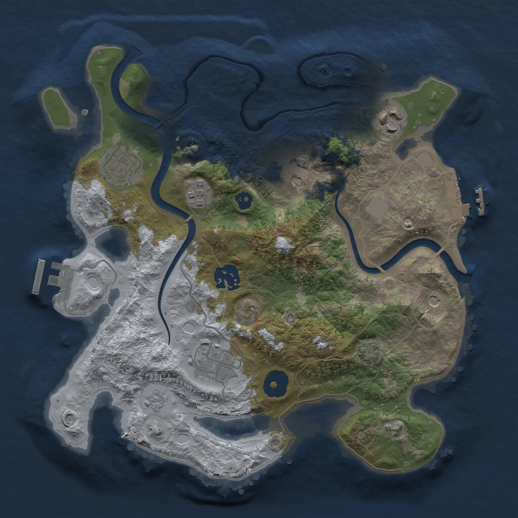 Rust Map: Procedural Map, Size: 2950, Seed: 49000, 12 Monuments