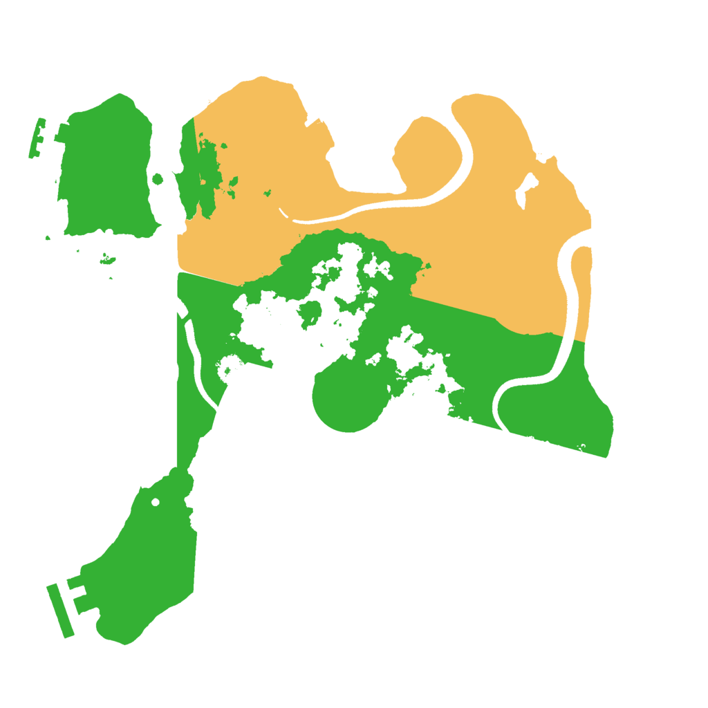 Biome Rust Map: Procedural Map, Size: 2600, Seed: 80