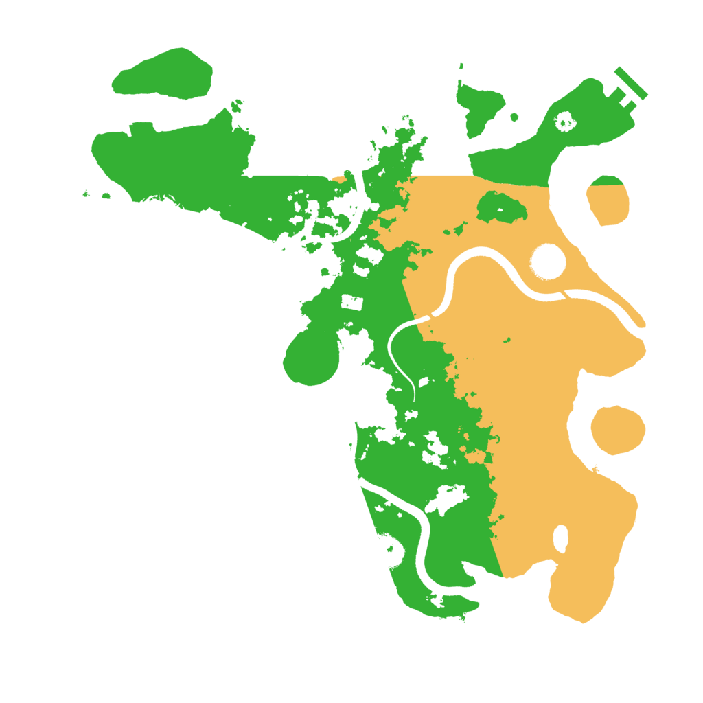 Biome Rust Map: Procedural Map, Size: 3500, Seed: 1301612083