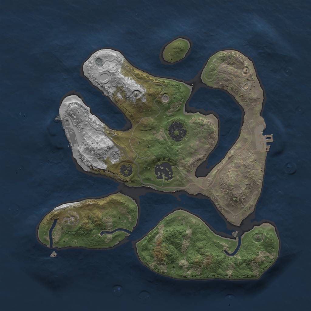 Rust Map: Procedural Map, Size: 2500, Seed: 19379, 12 Monuments