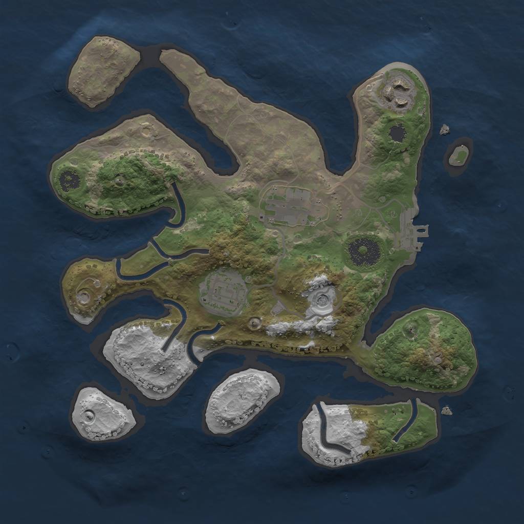Rust Map: Procedural Map, Size: 2600, Seed: 361, 7 Monuments