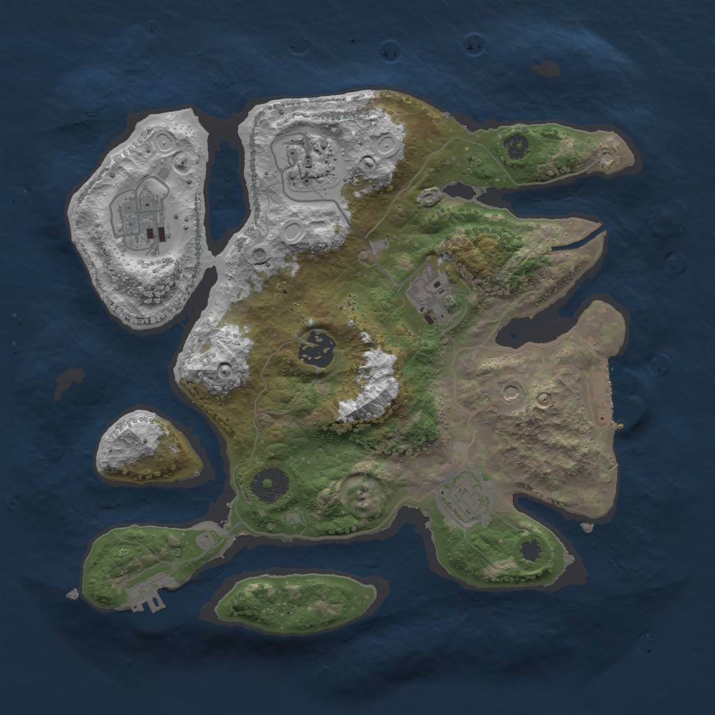 Rust Map: Procedural Map, Size: 3000, Seed: 1116641502, 13 Monuments