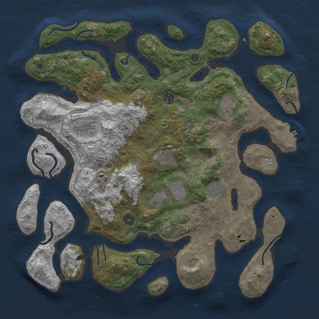 Rust Map: Procedural Map, Size: 4250, Seed: 6065, 13 Monuments