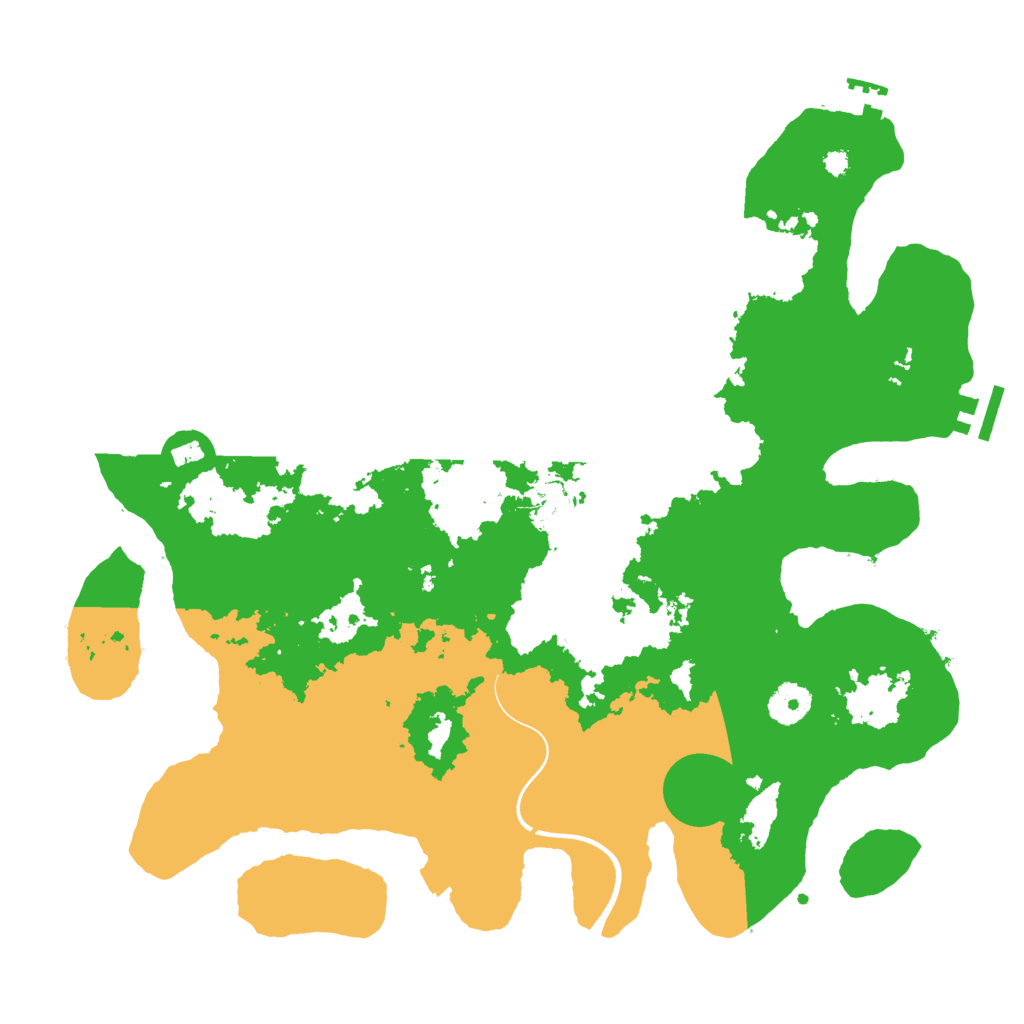 Biome Rust Map: Procedural Map, Size: 3700, Seed: 141412