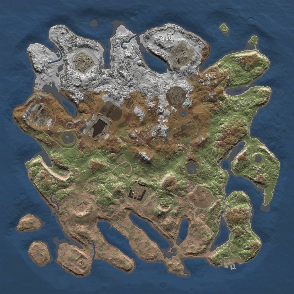 Procedural Map :: Rust Map :: Just-Wiped