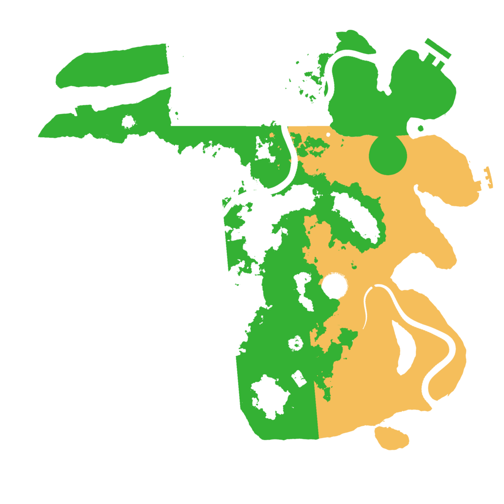 Biome Rust Map: Procedural Map, Size: 3500, Seed: 13297