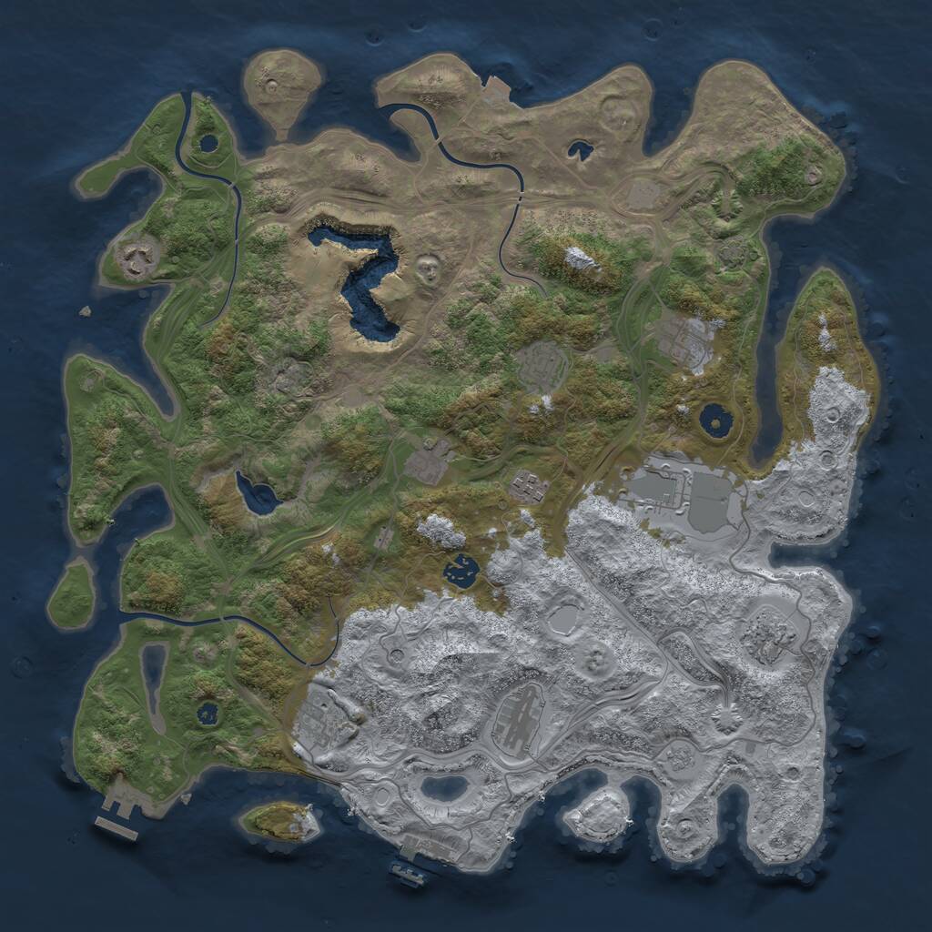 Rust Map: Procedural Map, Size: 4250, Seed: 65423118, 16 Monuments
