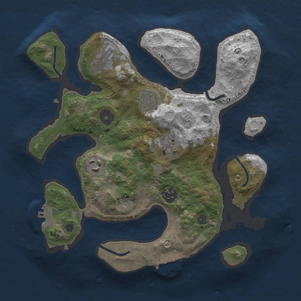 Rust Map: Procedural Map, Size: 3000, Seed: 512322, 13 Monuments