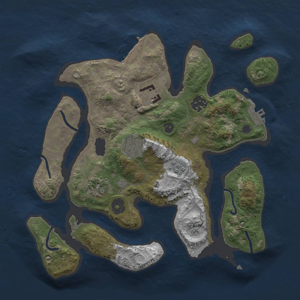 Rust Map: Procedural Map, Size: 3000, Seed: 1498600616, 16 Monuments