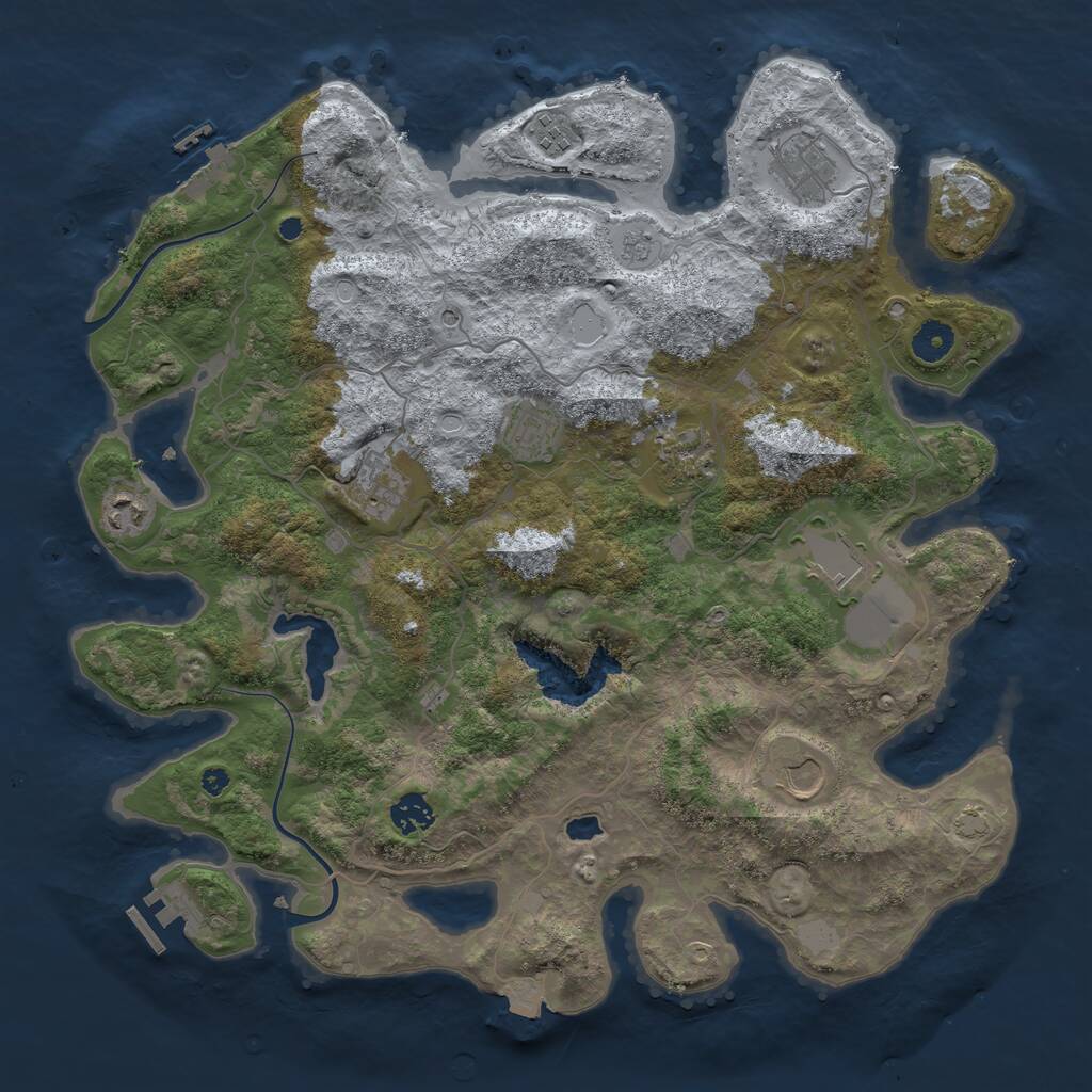 Rust Map: Procedural Map, Size: 4000, Seed: 180444794, 15 Monuments