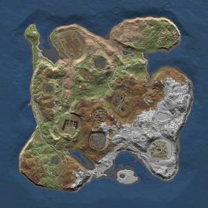 Thumbnail Rust Map: Procedural Map, Size: 2700, Seed: 111, 11 Monuments