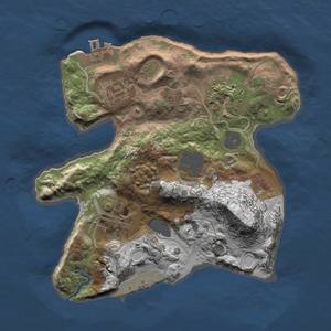 Thumbnail Rust Map: Procedural Map, Size: 2000, Seed: 461528405, 10 Monuments