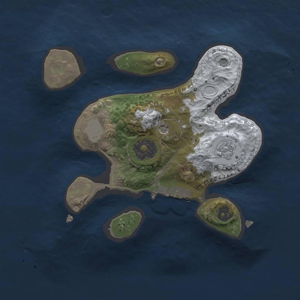 Rust Map: Procedural Map, Size: 2000, Seed: 474286444, 8 Monuments