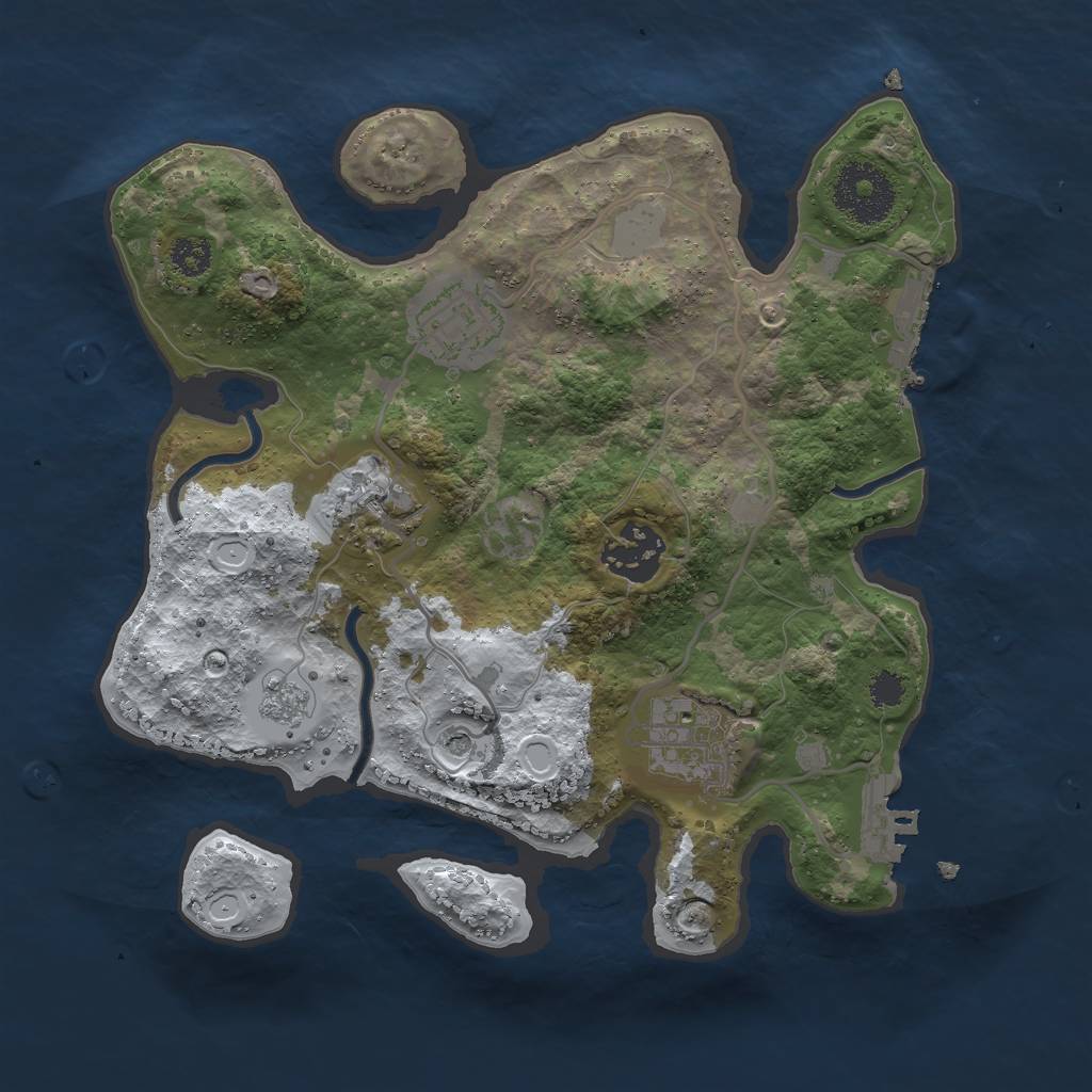 Rust Map: Procedural Map, Size: 2700, Seed: 109495048, 13 Monuments