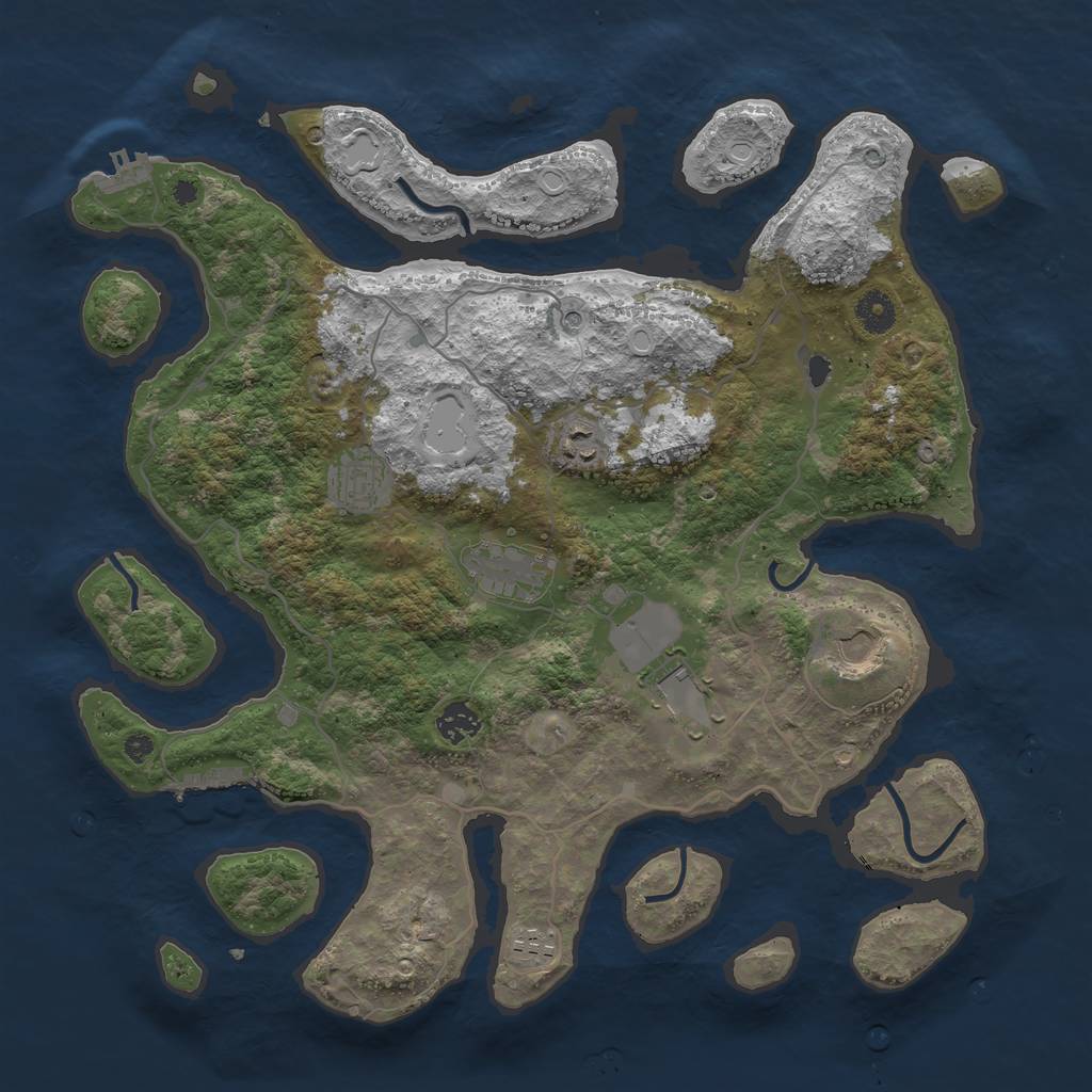 Rust Map: Procedural Map, Size: 4000, Seed: 89570690, 15 Monuments