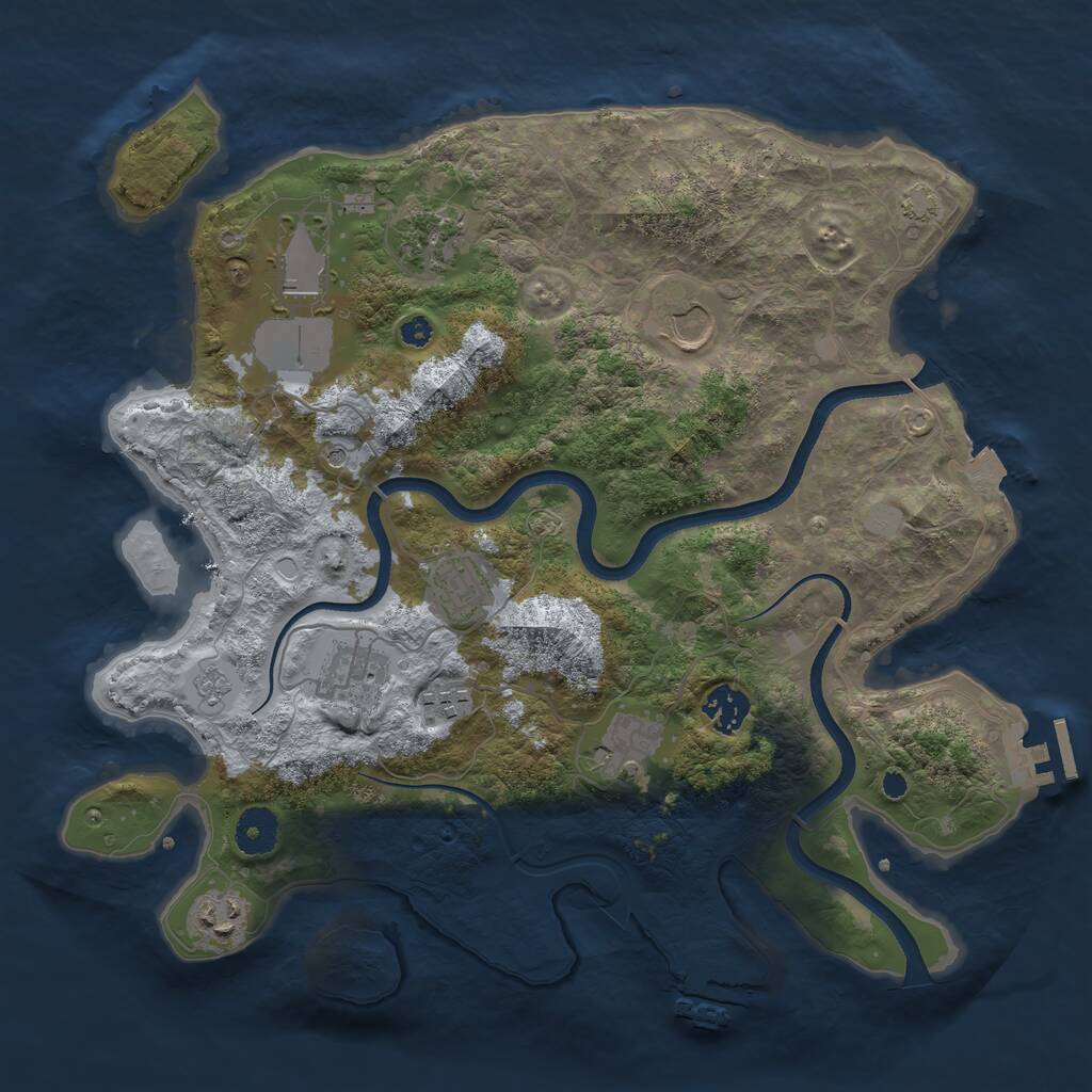 Rust Map: Procedural Map, Size: 3600, Seed: 11800415, 15 Monuments