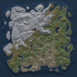 Thumbnail Rust Map: Procedural Map, Size: 5000, Seed: 75832, 16 Monuments