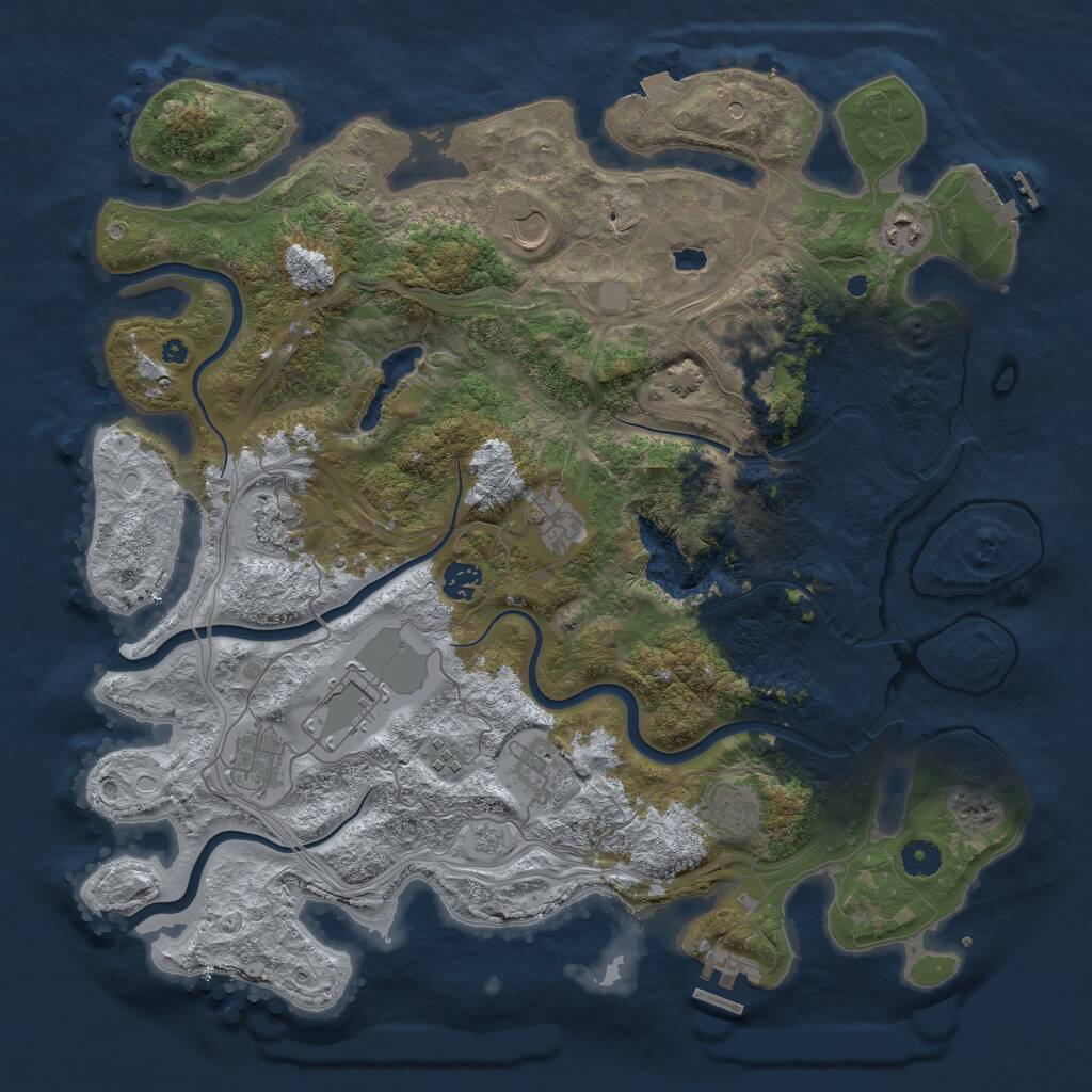 Rust Map: Procedural Map, Size: 4250, Seed: 286776755, 17 Monuments