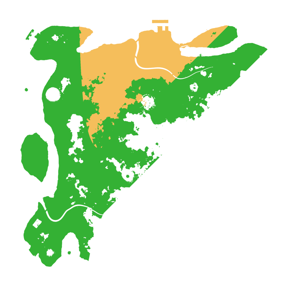 Biome Rust Map: Procedural Map, Size: 3672, Seed: 13091
