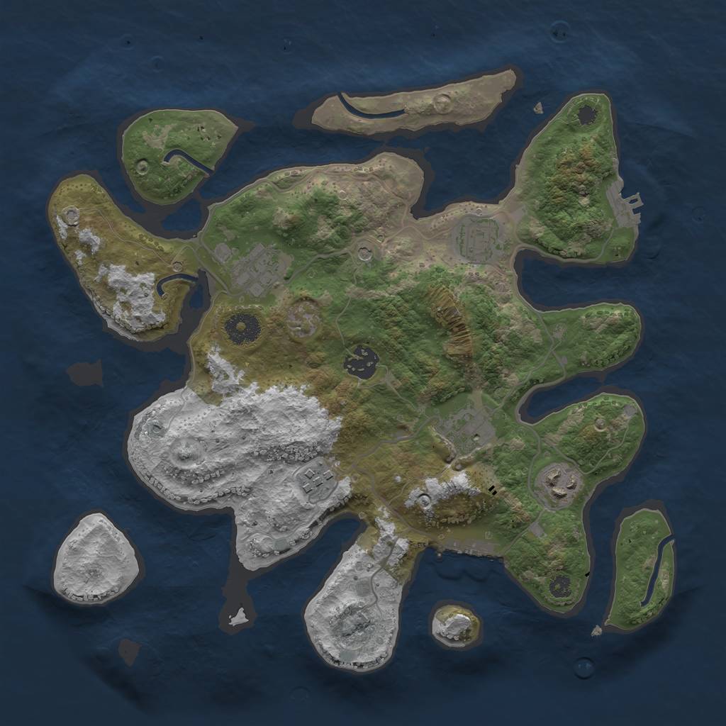 Rust Map: Procedural Map, Size: 3300, Seed: 13371337, 11 Monuments