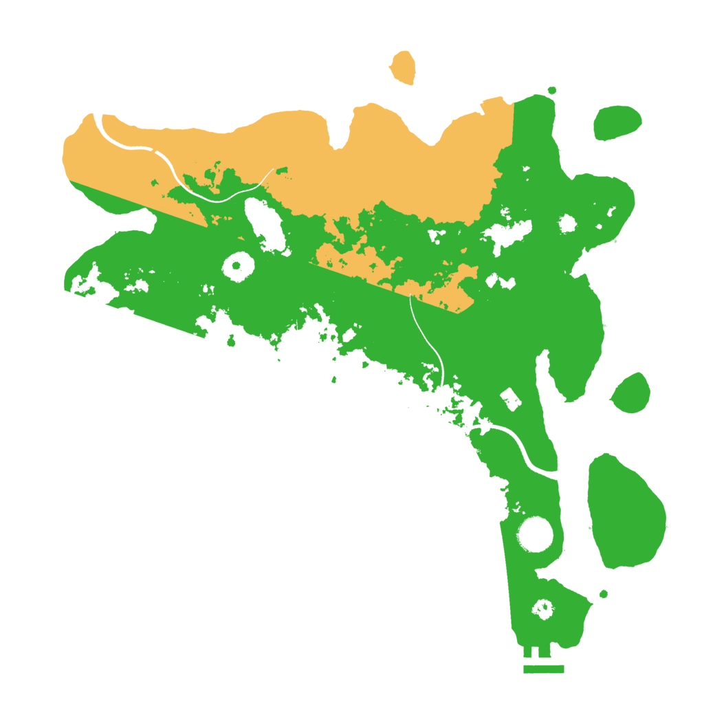Biome Rust Map: Procedural Map, Size: 3500, Seed: 25242