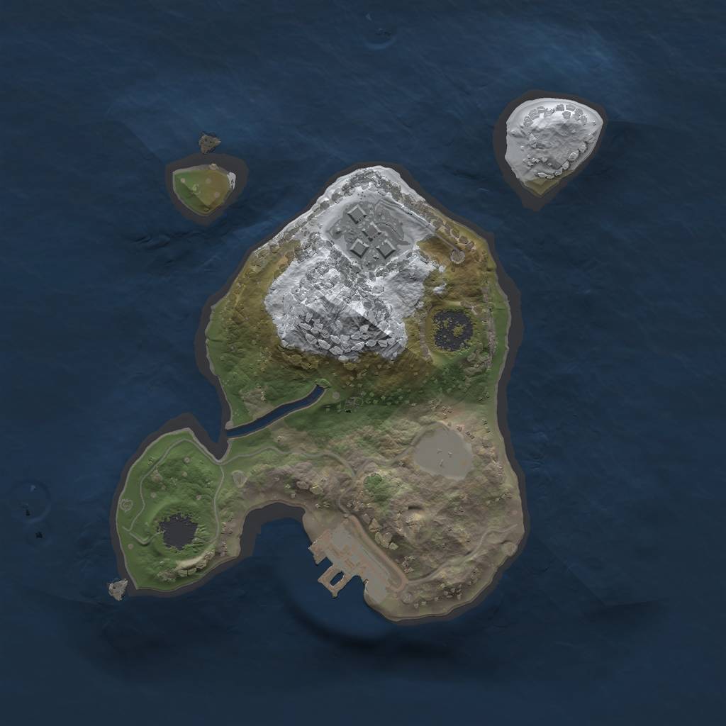 Rust Map: Procedural Map, Size: 1798, Seed: 1, 7 Monuments