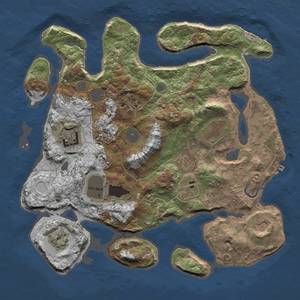 Thumbnail Rust Map: Procedural Map, Size: 3500, Seed: 1567510281, 15 Monuments