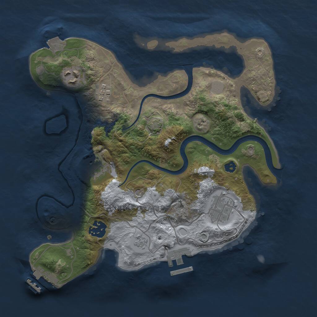 Rust Map: Procedural Map, Size: 2800, Seed: 80453, 11 Monuments