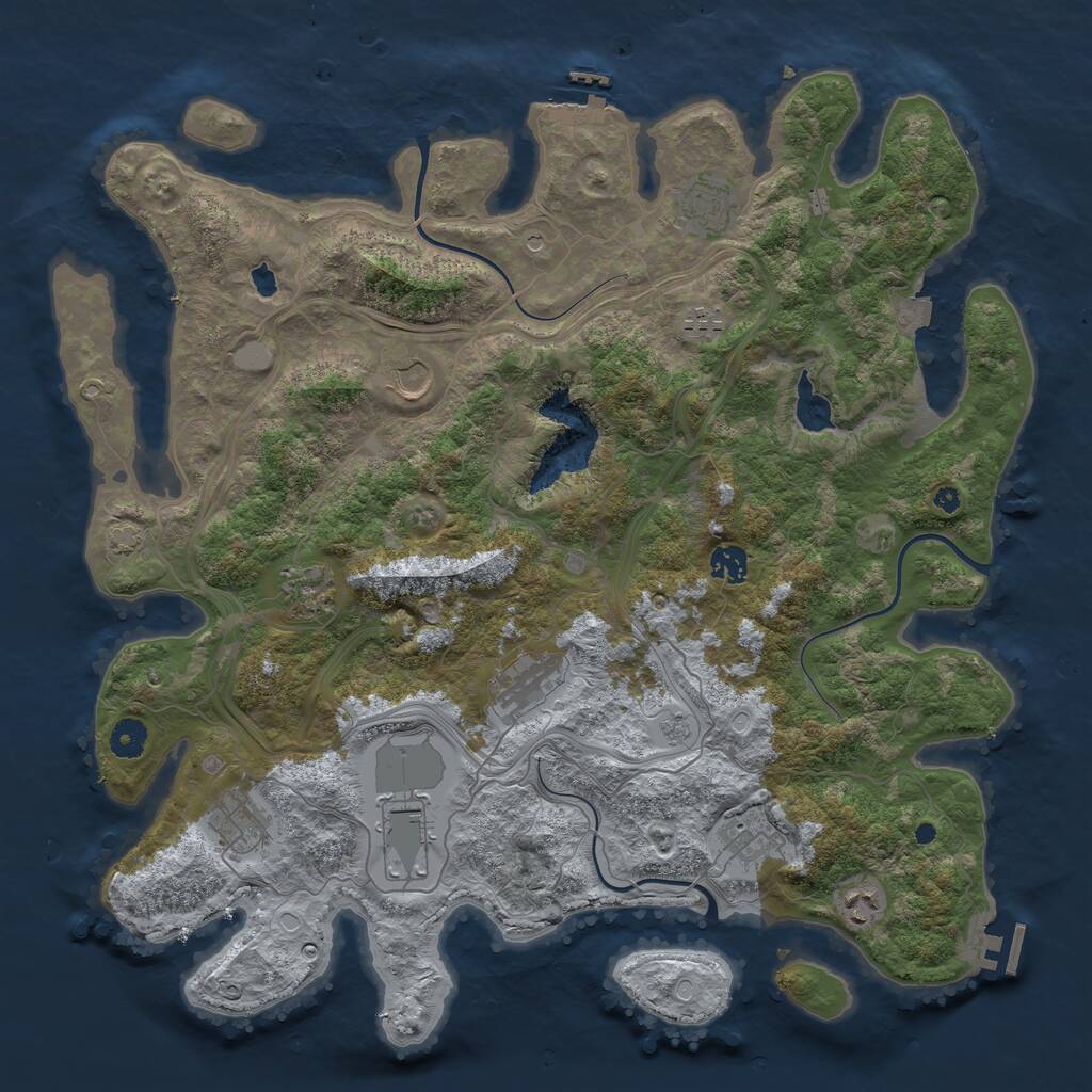 Rust Map: Procedural Map, Size: 4250, Seed: 2000000, 16 Monuments