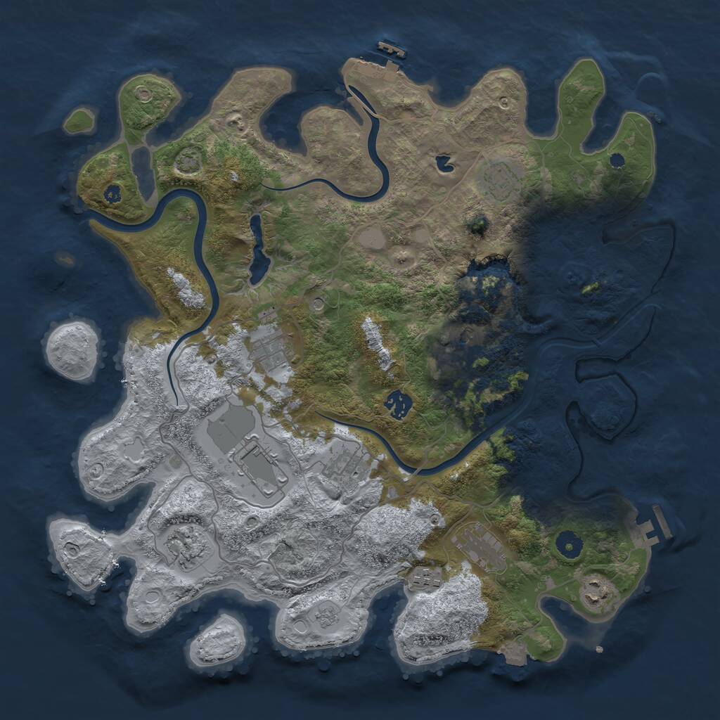 Rust Map: Procedural Map, Size: 4000, Seed: 9182977, 16 Monuments