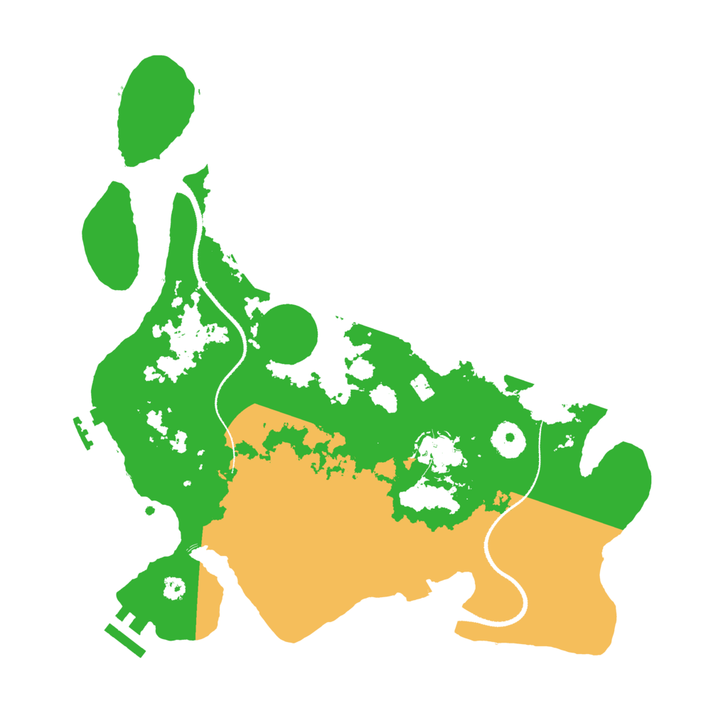 Biome Rust Map: Procedural Map, Size: 3200, Seed: 584244441