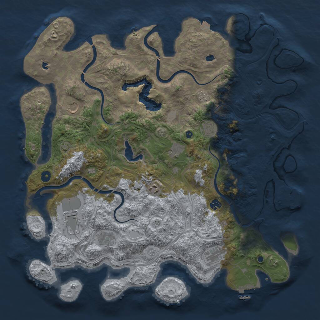 Rust Map: Procedural Map, Size: 4500, Seed: 6517890, 15 Monuments