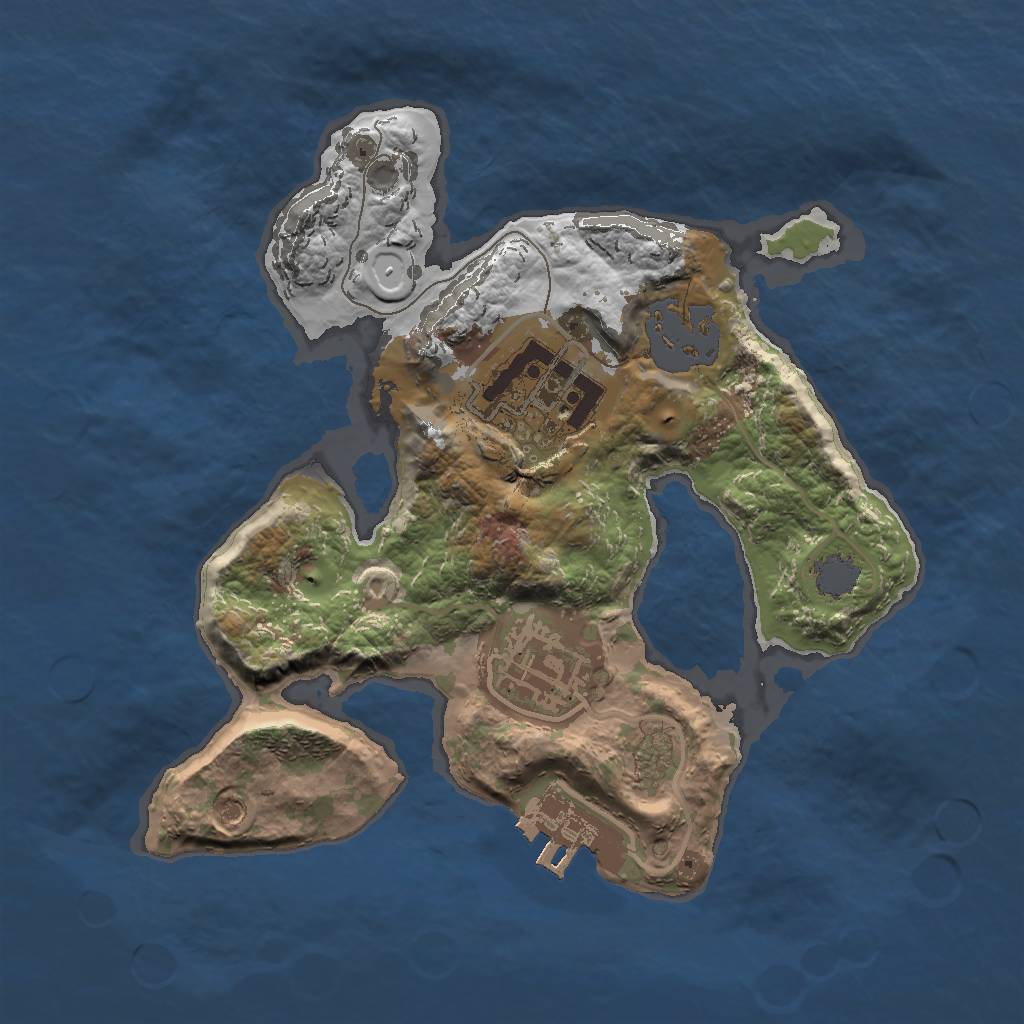 Rust Map: Procedural Map, Size: 2000, Seed: 7658689, 7 Monuments