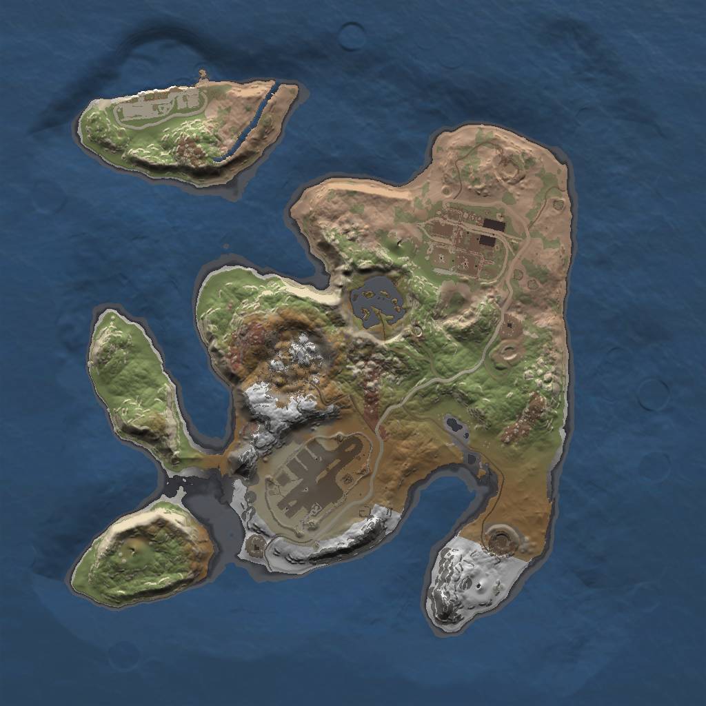 Rust Map: Procedural Map, Size: 2000, Seed: 369374448, 7 Monuments