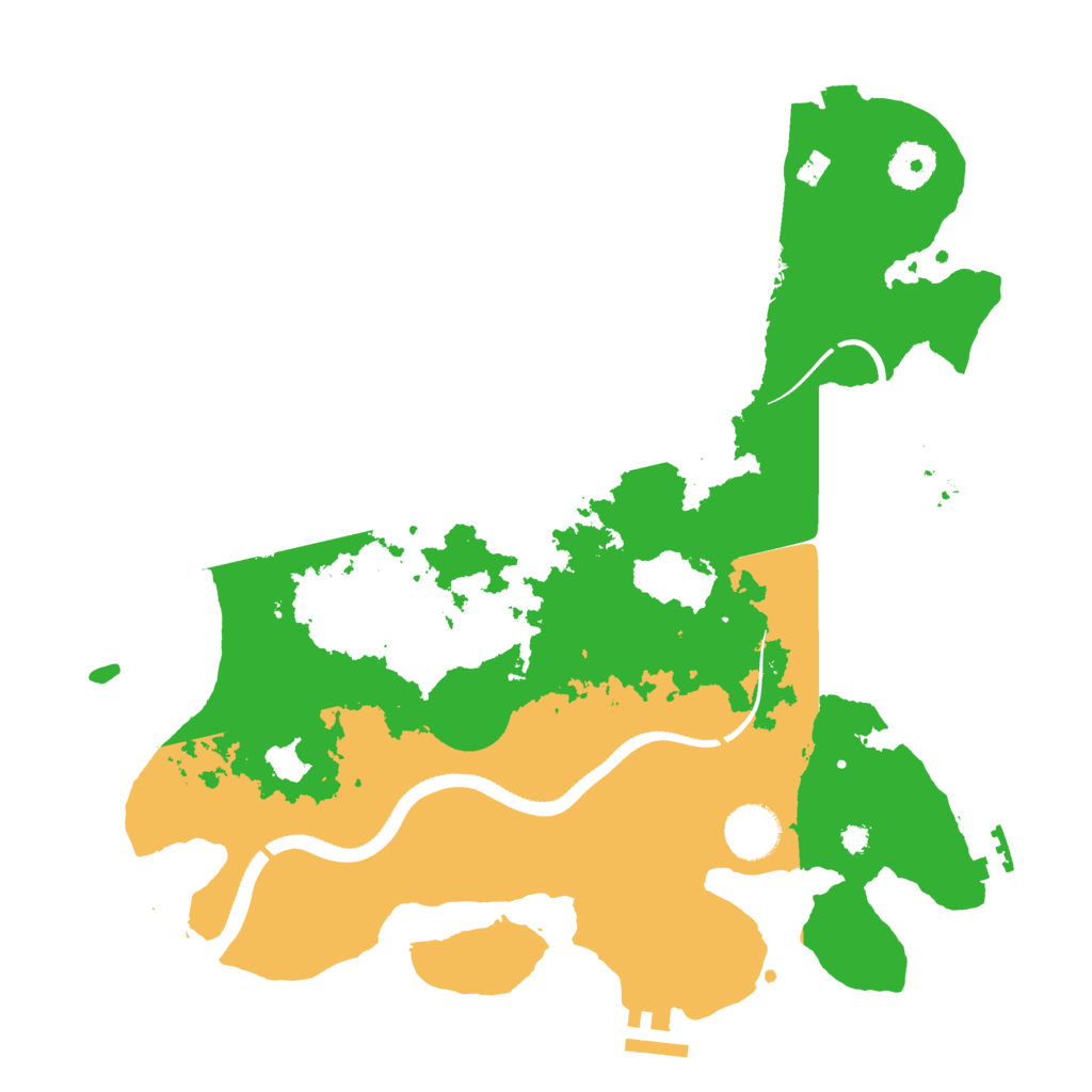 Biome Rust Map: Procedural Map, Size: 3500, Seed: 642342712