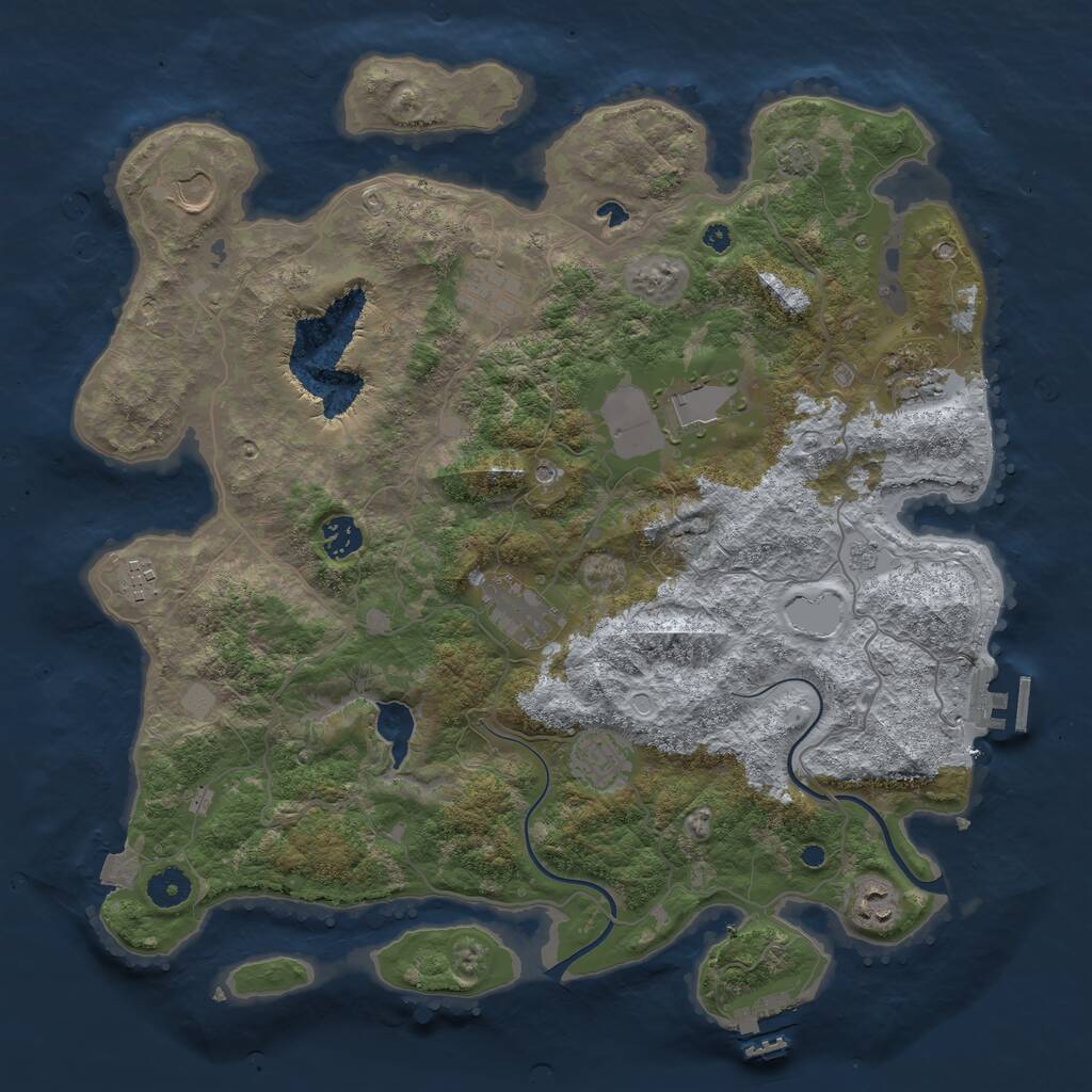 Rust Map: Procedural Map, Size: 4000, Seed: 1725563905, 15 Monuments