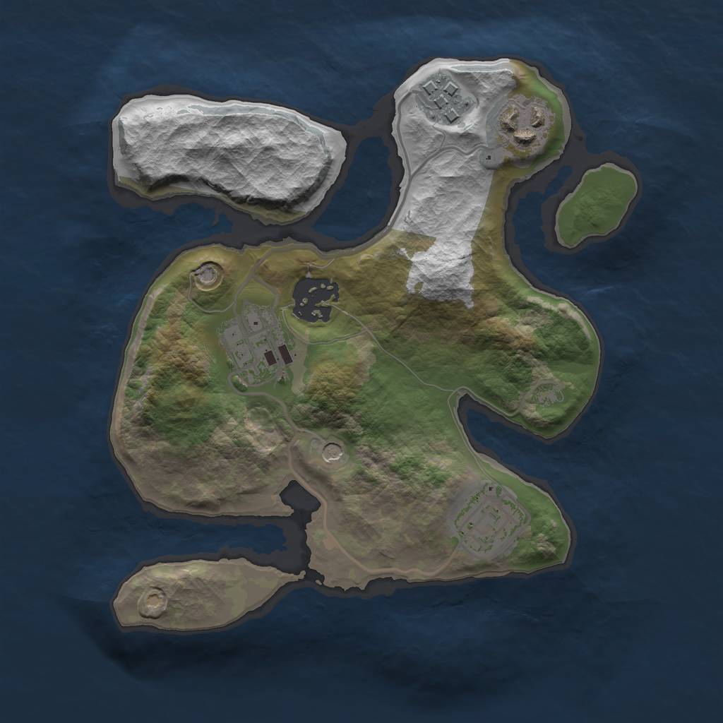 Rust Map: Barren, Size: 2300, Seed: 11, 8 Monuments