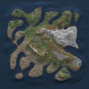 Thumbnail Rust Map: Procedural Map, Size: 3500, Seed: 41416118, 13 Monuments
