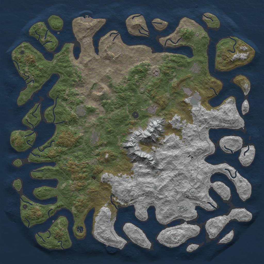 Rust Map: Procedural Map, Size: 6000, Seed: 1688338407, 22 Monuments