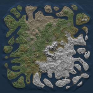 Thumbnail Rust Map: Procedural Map, Size: 6000, Seed: 1688338407, 22 Monuments