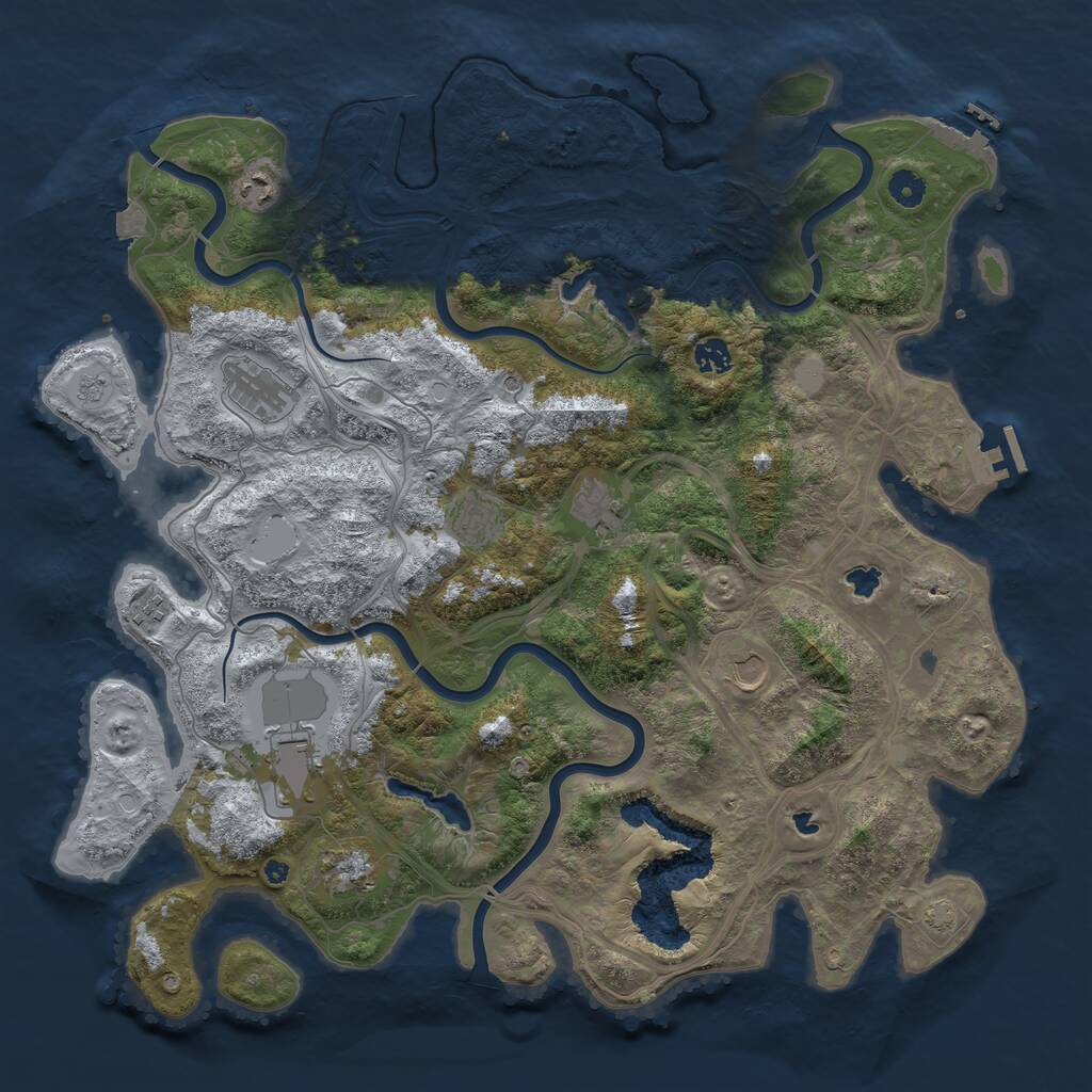 Rust Map: Procedural Map, Size: 4500, Seed: 1900, 15 Monuments