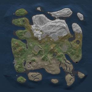 Thumbnail Rust Map: Procedural Map, Size: 3500, Seed: 3772015, 12 Monuments