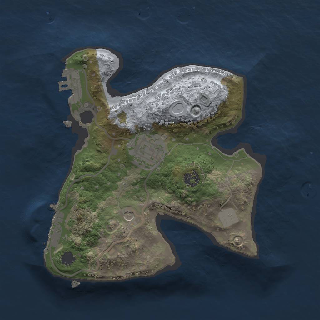 Rust Map: Procedural Map, Size: 2000, Seed: 1601, 7 Monuments