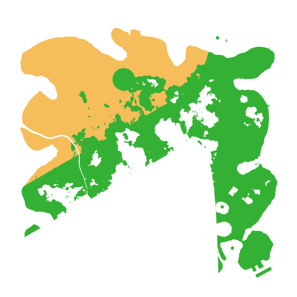 Biome Rust Map: Procedural Map, Size: 3500, Seed: 891896165
