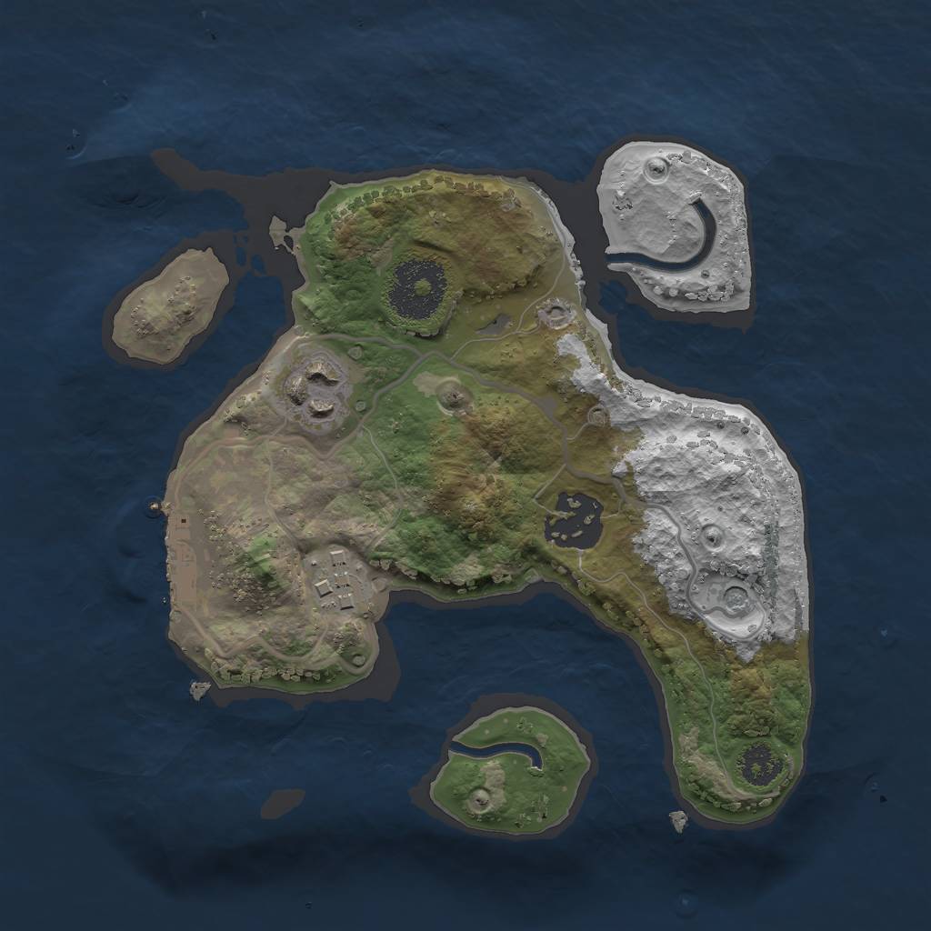 Rust Map: Procedural Map, Size: 2350, Seed: 98444, 7 Monuments